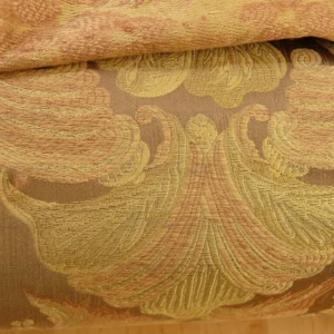 **On hold Coraggio Textile Buonarroti Tobacco Brown Silk Lampas Designed By Michelangelo - 3 yards