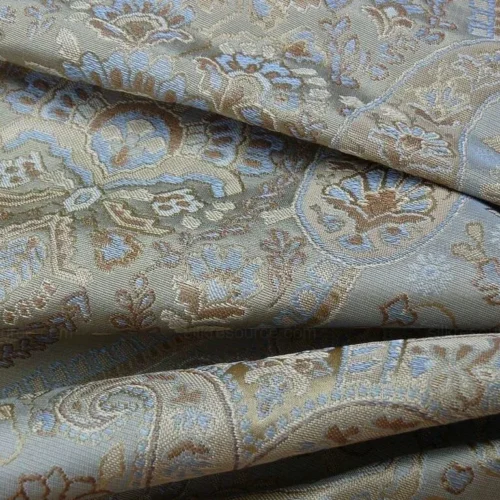 100%SILK LAMPAS PETITE CASHMERE PAISLEY "WHISKEY" 100%SILK LAMPAS PETITE CASHMERE PAISLEY "WHISKEY"