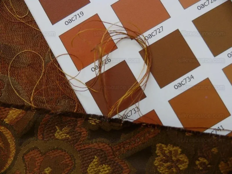 P1110380.jpg By Yard Hiend 100% Silk Lampas Cashmere Paisley "coffee" MSRP USD200+/yard