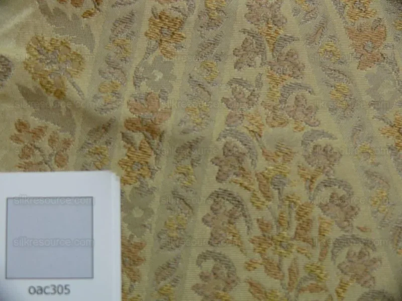 P1110455.jpg By Yard Fab 100% Silk Lampas Cashmere Paisley "flax" Ivory MSRP USD200+/yard