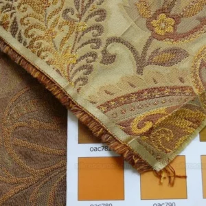 P1110506.jpg Bty Fab 100% Silk Lampas Cashmere Paisley "straw" Gold MSRP USD200+/yard