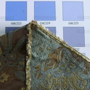 P1110523.jpg Bty Fab 100% Silk Lampas Cashmere Paisley "sumatra" Brown MSRP USD200+/yard