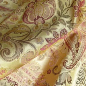 P1110533.jpg by yard Special Order By Yard Fab 100% Silk Lampas Cashmere Paisley "claret" Red Pink MSRP USD200+/yard