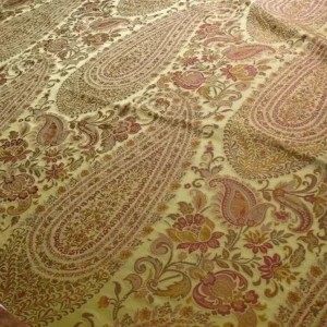 P1110541.jpg by yard Special Order By Yard Fab 100% Silk Lampas Cashmere Paisley "claret" Red Pink MSRP USD200+/yard