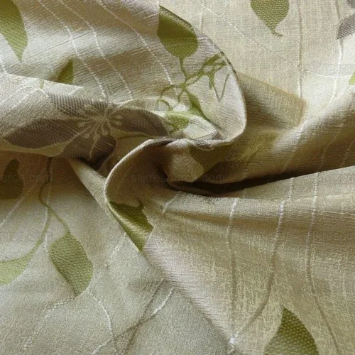 HiEND 100%SILK LAMPAS DECO VINE FLOWER "SPRIG" SILVER HiEND 100%SILK LAMPAS DECO VINE FLOWER "SPRIG" SILVER