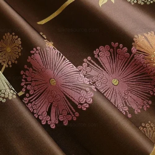 BTY STUNNER!100%SILK LAMPAS SATIN MOD BRANCH TREE"TUSCANY" BTY STUNNER!100%SILK LAMPAS SATIN MOD BRANCH TREE"TUSCANY"