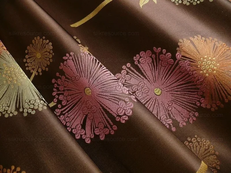 BTY STUNNER!100%SILK LAMPAS SATIN MOD BRANCH TREE"TUSCANY" BTY STUNNER!100%SILK LAMPAS SATIN MOD BRANCH TREE"TUSCANY"