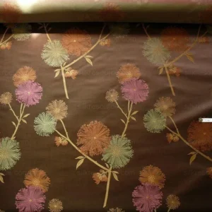 P1130574.jpg Bty Stunner!100%silk Lampas Satin Mod Branch Tree"tuscany" Brown Green Orange Pink