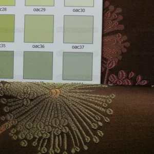 P1130588.jpg Bty Stunner!100%silk Lampas Satin Mod Branch Tree"tuscany" Brown Green Orange Pink