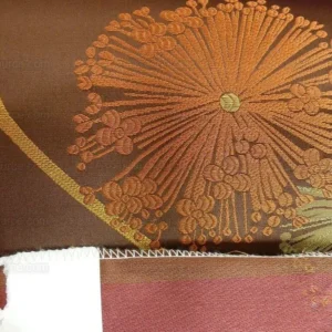 P1130593.jpg Bty Stunner!100%silk Lampas Satin Mod Branch Tree"tuscany" Brown Green Orange Pink