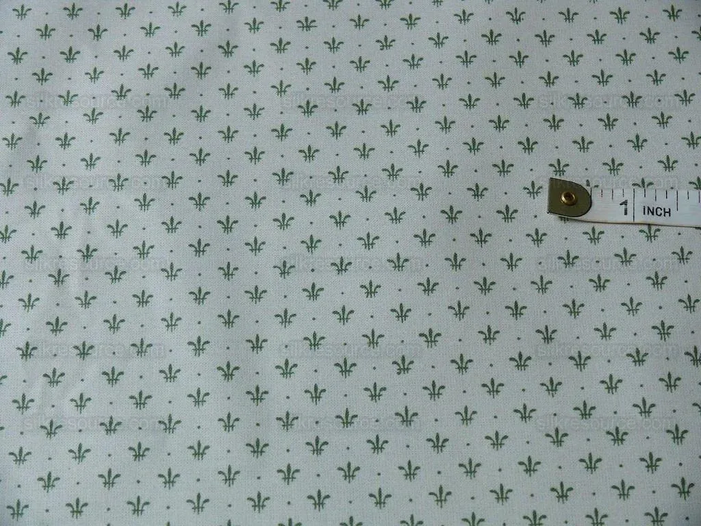 ZIMMER RHODE Warner Petites Fluers de Lys Green White UK Chintz ZIMMER RHODE Warner Petites Fluers de Lys Green White UK Chintz