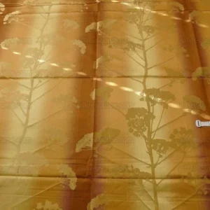 P1170679.jpg Kravet Coutour Quiet Place Serenity Gold Amber 100% Silk Forest Yarrow Autumn Foliage Art Nouveau MSRP 276/Y By Yard