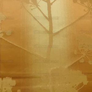 P1170680.jpg Kravet Coutour Quiet Place Serenity Gold Amber 100% Silk Forest Yarrow Autumn Foliage Art Nouveau MSRP 276/Y By Yard