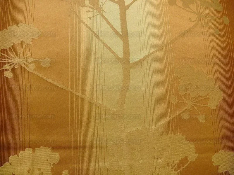 P1170680.jpg Kravet Coutour Quiet Place Serenity Gold Amber 100% Silk Forest Yarrow Autumn Foliage Art Nouveau MSRP 276/Y By Yard