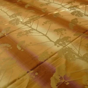 P1170681.jpg Kravet Coutour Quiet Place Serenity Gold Amber 100% Silk Forest Yarrow Autumn Foliage Art Nouveau MSRP 276/Y By Yard