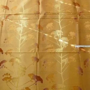 P1170685.jpg Kravet Coutour Quiet Place Serenity Gold Amber 100% Silk Forest Yarrow Autumn Foliage Art Nouveau MSRP 276/Y By Yard