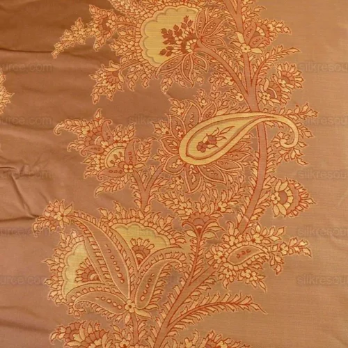 100% SILK LAMPAS MAGNOLIA "BITTERSWEET NIGHT" PINK