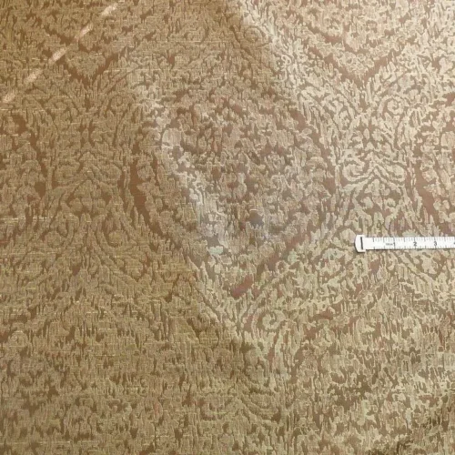 100% SILK LAMPAS IKAT MEDALLION "MALT" BROWN 100% SILK LAMPAS IKAT MEDALLION "MALT" BROWN