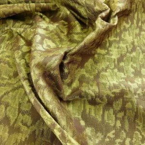 100% SILK LAMPAS IKAT MEDALLION "MEADOW" GREEN 100% SILK LAMPAS IKAT MEDALLION "MEADOW" GREEN