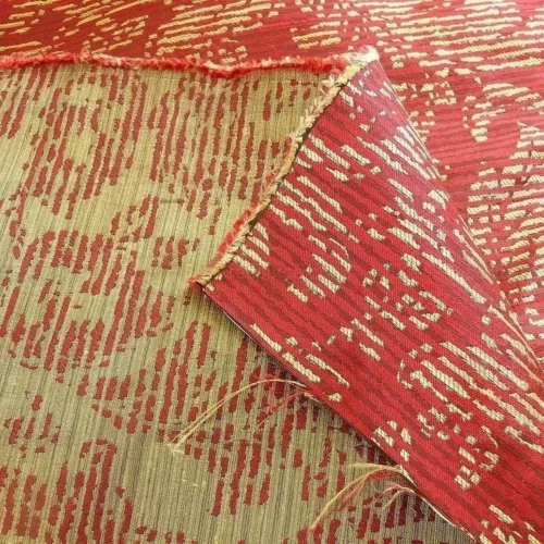 100% SILK DAMASK VINE W PIN STRIPE "CRIMSON" RED 100% SILK DAMASK VINE W PIN STRIPE "CRIMSON" RED