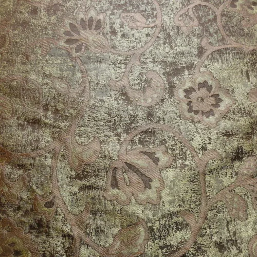 100% SILK LAMPAS AGED METAL CREWEL FLOWER "SAGE" GOLD 100% SILK LAMPAS AGED METAL CREWEL FLOWER "SAGE" GOLD