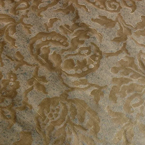 100% SILK JACQUARD PAPERCUT POM FLOWER "POOL" BLUE 100% SILK JACQUARD PAPERCUT POM FLOWER "POOL" BLUE