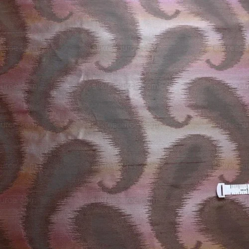 100% SILK JACQUARD HAZY PAISLEY IKAT "JAVA BERRY" PURPLE 100% SILK JACQUARD HAZY PAISLEY IKAT "JAVA BERRY" PURPLE