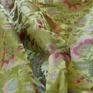 100% SILK LAMPAS SPRING GARLAND "SPRING" GREEN 100% SILK LAMPAS SPRING GARLAND "SPRING" GREEN