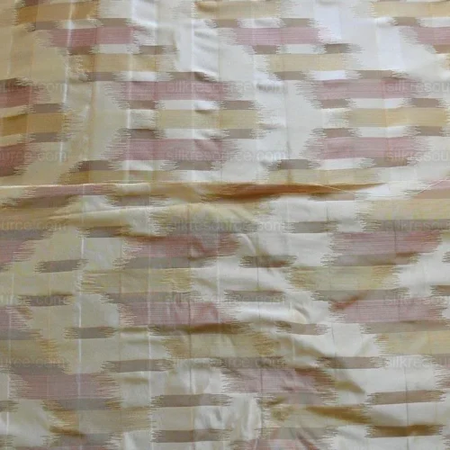 100% SILK LAMPAS IKAT WAVE "CAMEO" KHAKI 100% SILK LAMPAS IKAT WAVE "CAMEO" KHAKI
