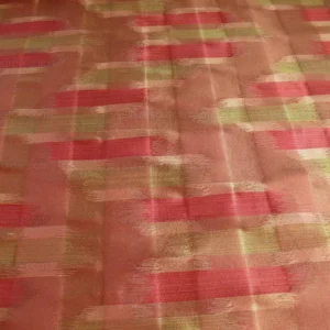100% SILK LAMPAS IKAT WAVE "REDWOOD" RED 100% SILK LAMPAS IKAT WAVE "REDWOOD" RED