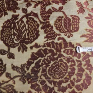 100% SILK LAMPAS PAPERCUT TREE OF LIFE POM "PLUMY" KHAKI 100% SILK LAMPAS PAPERCUT TREE OF LIFE POM "PLUMY" KHAKI