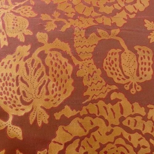 100% SILK LAMPAS PAPERCUT TREE OF LIFE POM "BOKARA" RED 100% SILK LAMPAS PAPERCUT TREE OF LIFE POM "BOKARA" RED