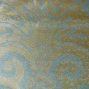 100% SILK DAMASK LARGE STONE PAISLEY "BLUESTONE" BLUE BTY#1516 100% SILK DAMASK LARGE STONE PAISLEY "BLUESTONE" BLUE BTY#1516