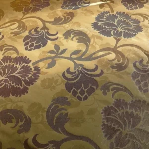 100% SILK LAMPAS CARNATION CREWEL "SHIMMER" GOLD 100% SILK LAMPAS CARNATION CREWEL "SHIMMER" GOLD