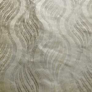 100% SILK LAMPAS CURVY MODERN RIVER "SILVER" 100% SILK LAMPAS CURVY MODERN RIVER "SILVER"