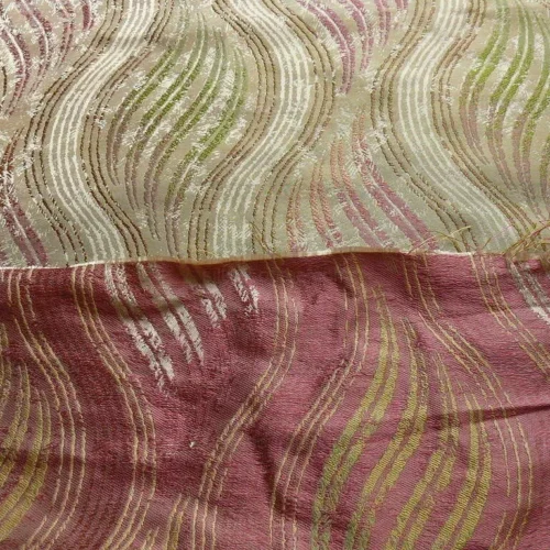 100% SILK LAMPAS CURVY MODERN RIVER "CANDY" PINK 100% SILK LAMPAS CURVY MODERN RIVER "CANDY" PINK