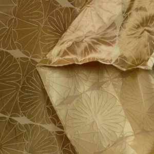 100% SILK DAMASK MODERN GEOMETRIC DAISY ROUND "GOLDSPUN" GOLD 100% SILK DAMASK MODERN GEOMETRIC DAISY ROUND "GOLDSPUN" GOLD