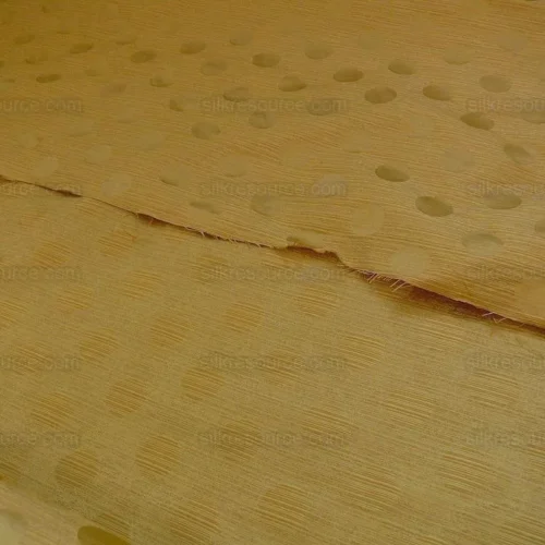 B.Berger 100% SILK DAMASK POLKA DOT "SUNKISSED" GOLD MSRP100+/Y