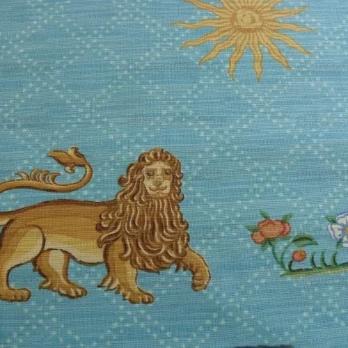 LEE JOFA/G. P.& J. BAKER EPIC "NARNIA" BLUE LION SUN KIDS BTY LEE JOFA/G. P.& J. BAKER EPIC "NARNIA" BLUE LION SUN KIDS BTY