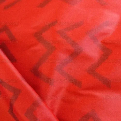 CLARENCE HOUSE SILK CRIMSON RED "MALAGO" WARP PRINT CLARENCE HOUSE SILK CRIMSON RED "MALAGO" WARP PRINT