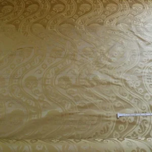 P1220980.jpg 100% Silk Damask Peony River - Gold Dust Yellow Cream High End