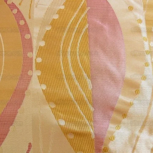 100% SILK LAMPAS MUSIC NOTE "TULIP" PINK 100% SILK LAMPAS MUSIC NOTE "TULIP" PINK