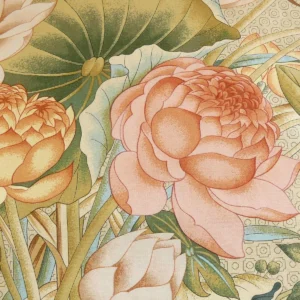 Brunschwig & Fils Imperial Lotus Print Chinoisery Vase Stunning