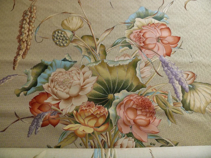 Brunschwig & Fils Imperial Lotus Print Chinoisery Vase Stunning