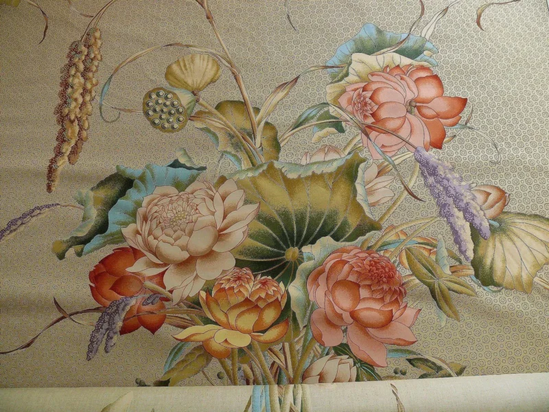 Brunschwig & Fils Imperial Lotus Print Chinoisery Vase Stunning