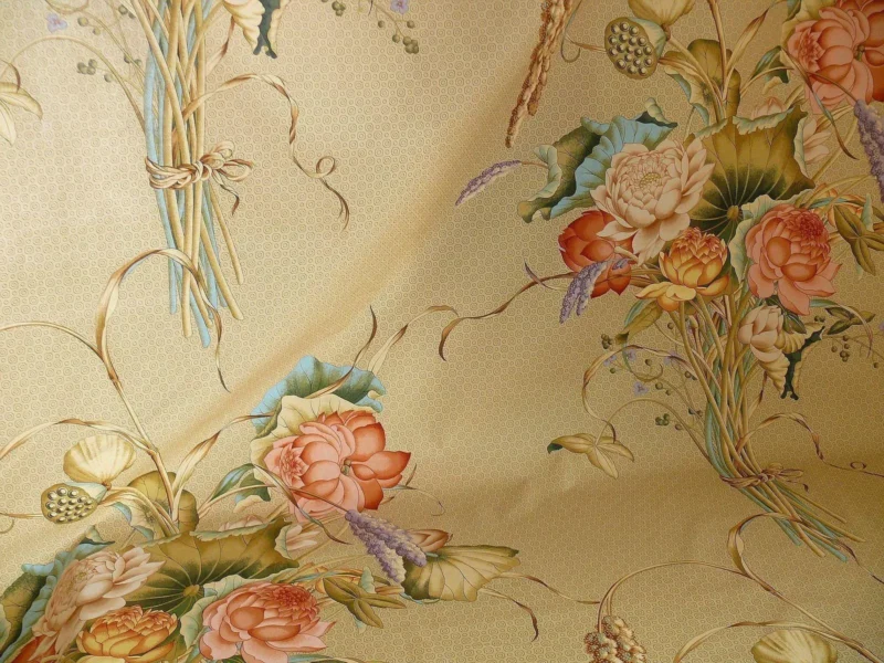 Brunschwig & Fils Imperial Lotus Print Chinoisery Vase Stunning