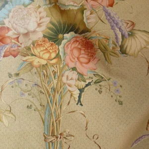 Brunschwig & Fils Imperial Lotus Print Chinoisery Vase Stunning