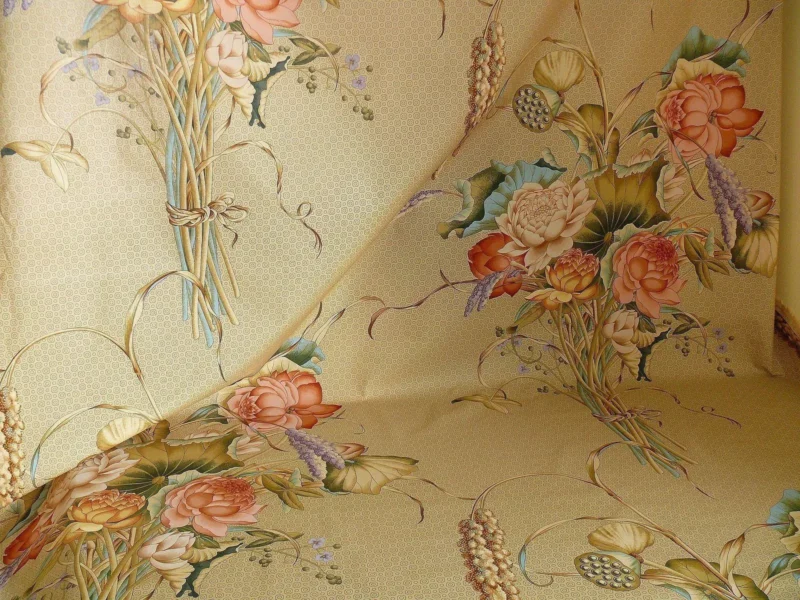 Brunschwig & Fils Imperial Lotus Print Chinoisery Vase Stunning