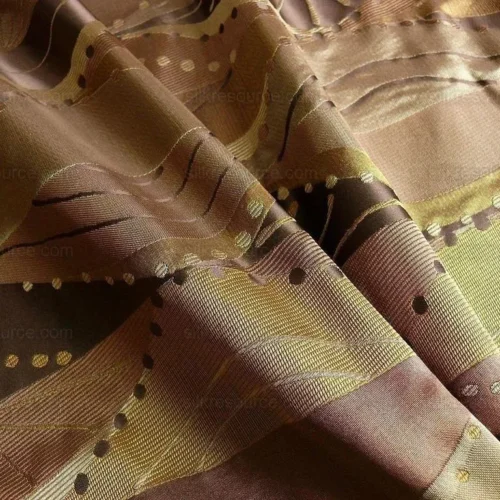 100% SILK LAMPAS MUSIC NOTE "TORTOISE" BROWN 100% SILK LAMPAS MUSIC NOTE "TORTOISE" BROWN