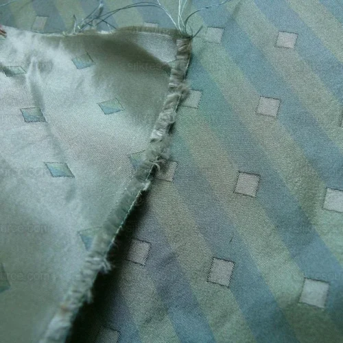 100% SILK LAMPAS DIAMOND DOT "MERMAID" BLUE 100% SILK LAMPAS DIAMOND DOT "MERMAID" BLUE